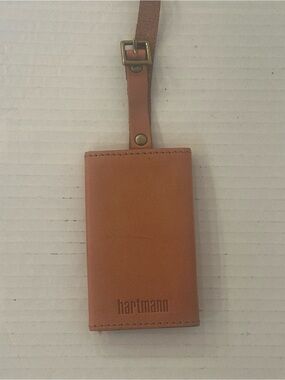 Vintage Hartmann Luggage Belting Leather ID Luggage Tag Travel Bag Tag